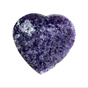 Amethyst Crystals Cluster Heart